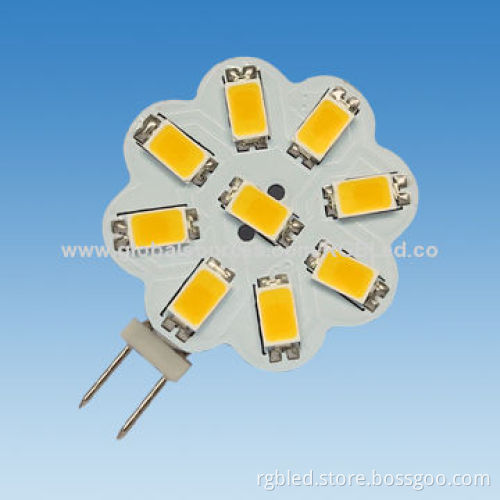 G4 9pcs SMD LED Flower Bulb with 1.8W Power and 10 to 30V DC Voltage, Comes in White/Warm White